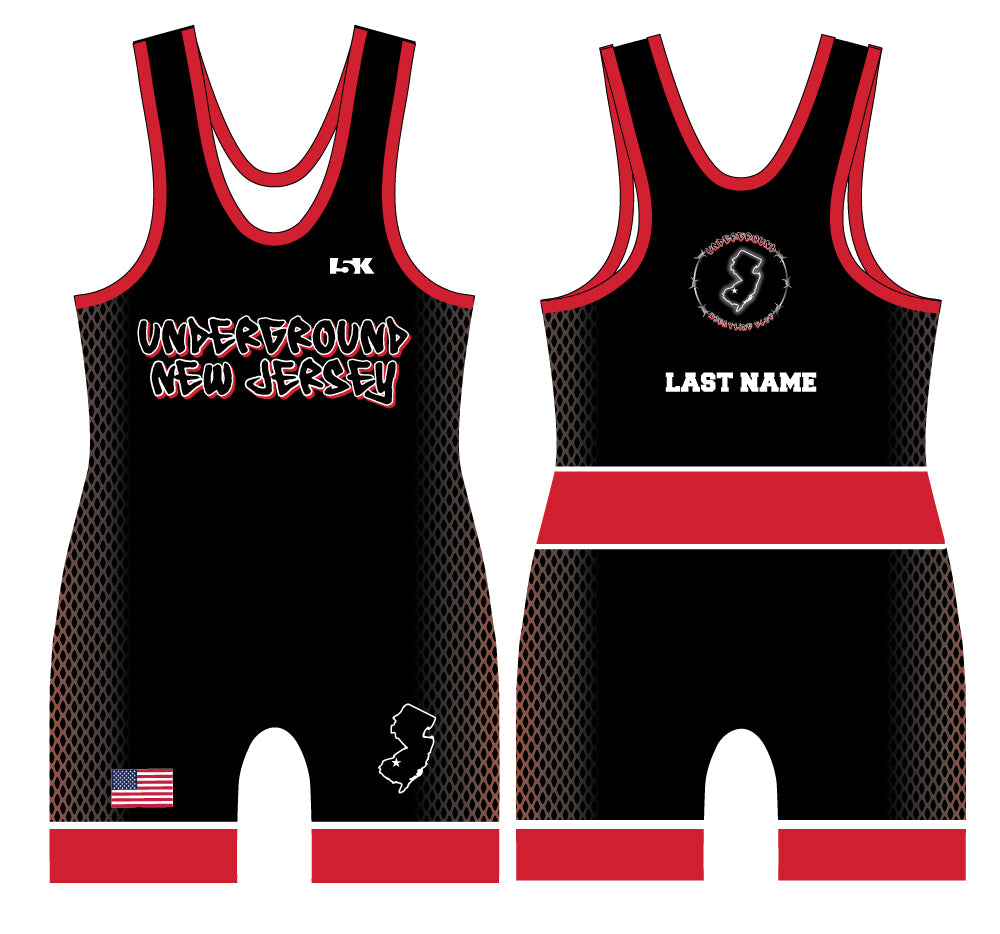 Underground Wrestling Club Sublimated Men's Singlet (Front Logo ...