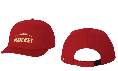 Rocket Football Adjustable Baseball Cap - Red - 5KounT