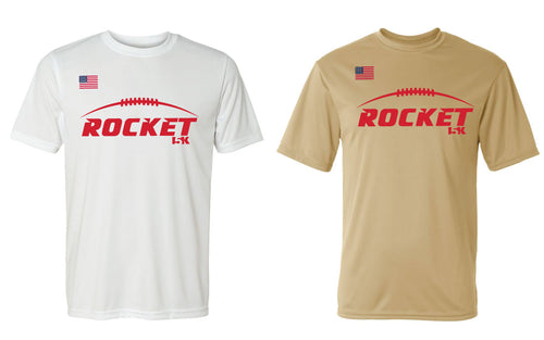 Rocket Football Dryfit Performance Tee - White or Gold - 5KounT