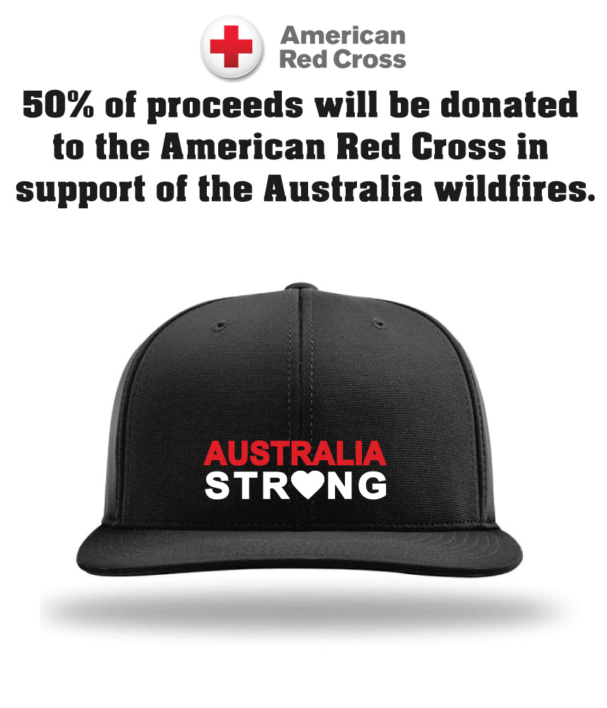 Australia Strong Collection FlexFit Hat - Black - 5KounT2018