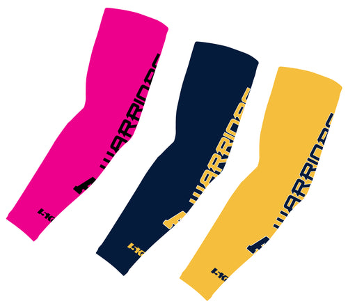 Andover Warriors Football Sublimated Compression Sleeves - Pink/Navy/Gold - 5KounT2018