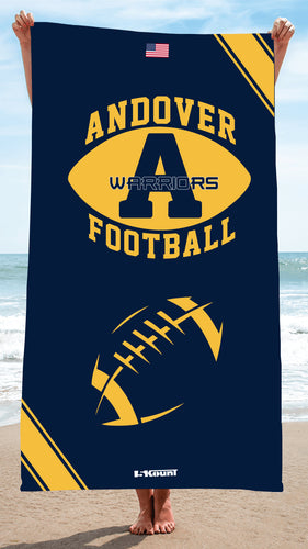 Andover Warriors Football Sublimated Beach Towel - 5KounT2018