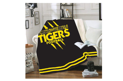 Northwestern Tigers Football Sublimated Blanket