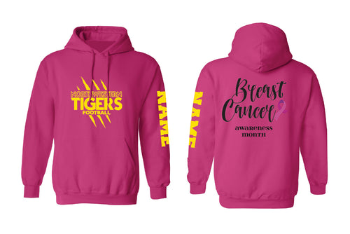 Northwestern Tigers Football Cotton Hoodie Cancer Awareness - Pink