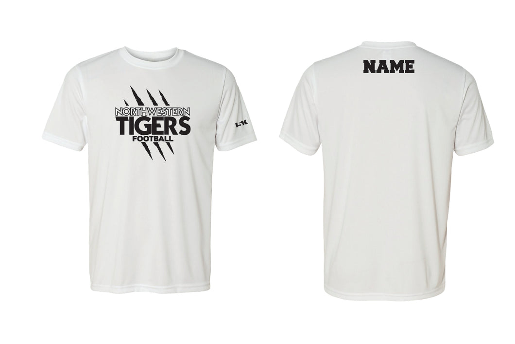 Northwestern Tigers Football Cotton Crew Tee - White
