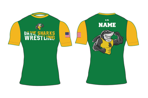 Davie Shark Wrestling Club Sublimated Compression Shirt