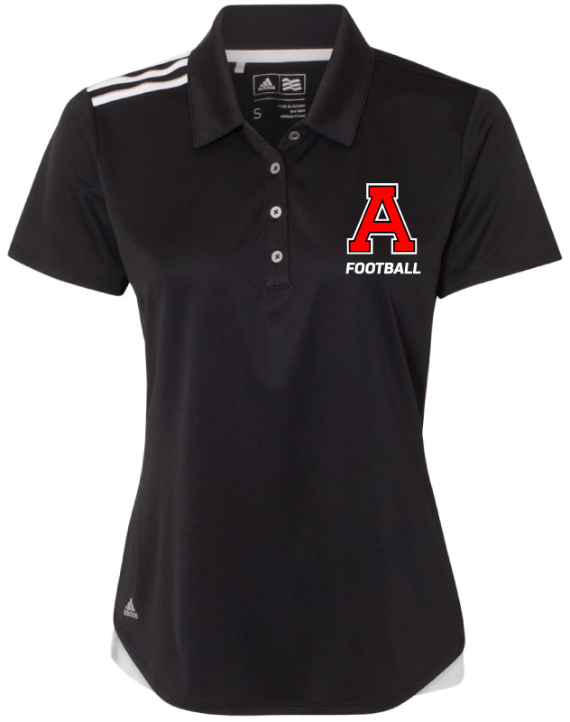 Avery HS Football Ladies' Adidas Polo - Black - 5KounT