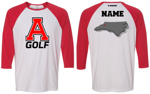 Avery HS Golf Baseball Shirt - Red/White - 5KounT
