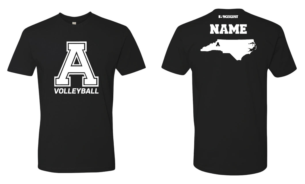 Avery HS Volleyball Cotton Crew Tee - Black - 5KounT