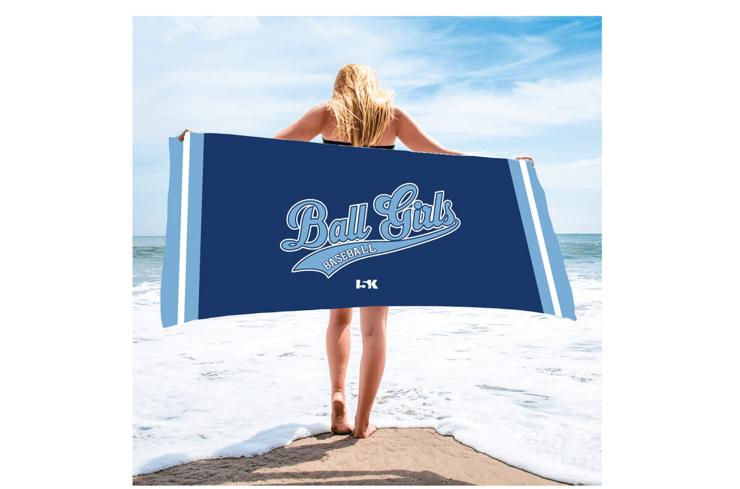 Ball Girls Baseball Sublimated Beach Towel - 5KounT