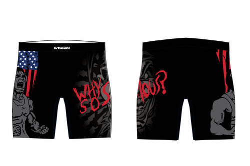 Basement Brawlers Wrestling Club Sublimated Compression Shorts - 5KounT