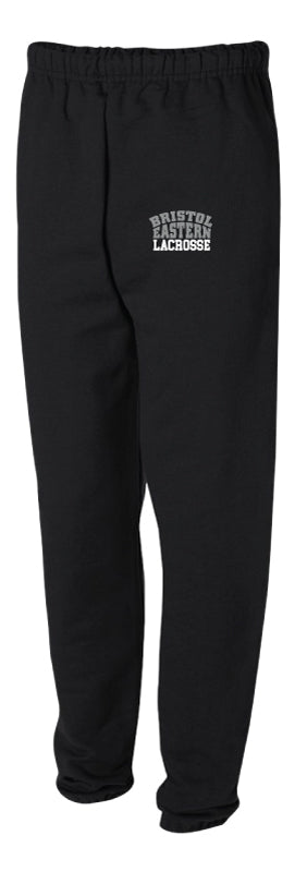 Bristol Eastern HS Lax Cotton Sweatpants - Black - 5KounT2018