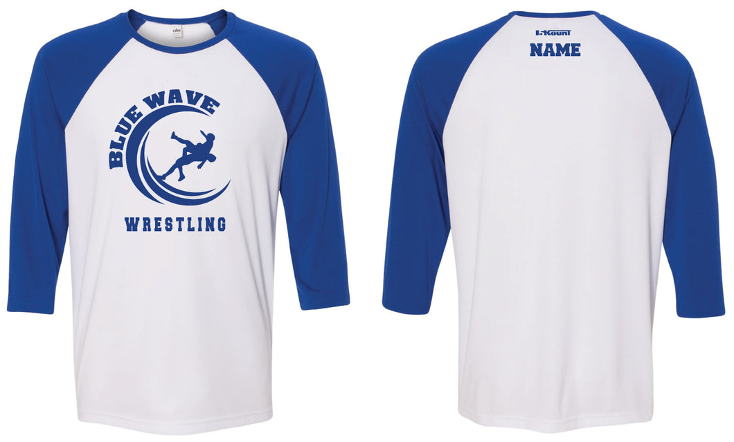 Blue Wave Wrestling Baseball Shirt - 5KounT