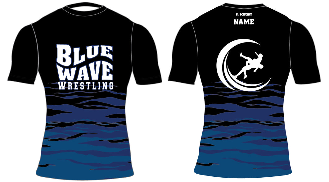 Blue Wave Wrestling Sublimated Compression Shirt - 5KounT
