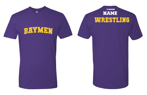 Baymen Wrestling Cotton Crew Tee - Purple - 5KounT