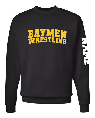 Baymen Wrestling Crewneck Sweatshirt - Black - 5KounT
