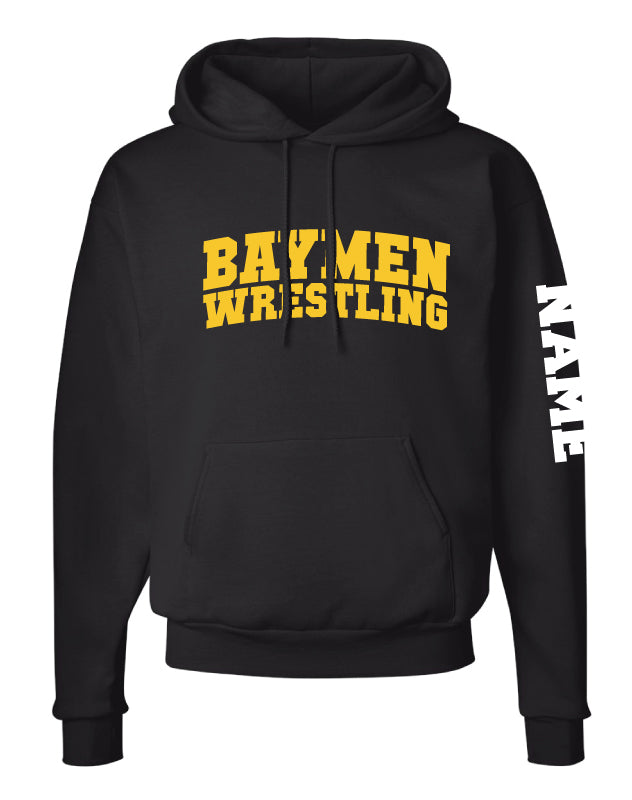 Baymen Wrestling Cotton Hoodie - Black - 5KounT