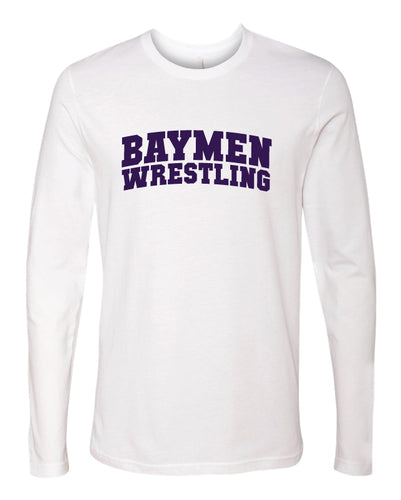 Baymen Wrestling Long Sleeve Cotton Crew - White - 5KounT