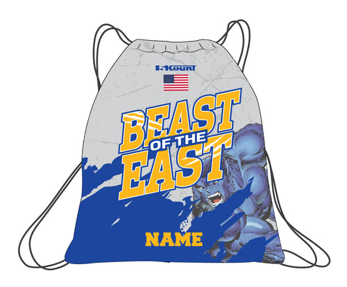 Beast of the East Wrestling Sublimated Drawstring Bag - 5KounT2018