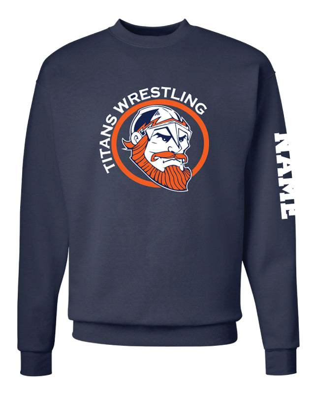 Berea-Midpark HS Wrestling Crewneck Sweatshirt - Navy - 5KounT