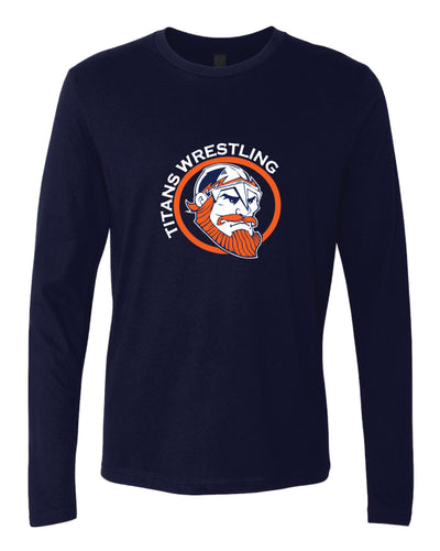 Berea-Midpark HS Wrestling Long Sleeve Cotton Crew - Navy - 5KounT