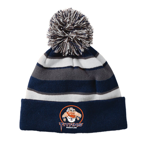 Berea-Midpark HS Wrestling Pom Beanie - Navy - 5KounT