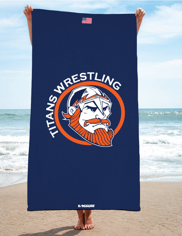 Berea-Midpark HS Wrestling Sublimated Beach Towel - 5KounT2018