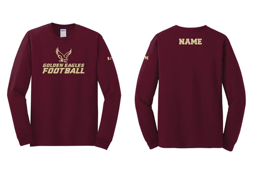 Berkeley Eagles Football Cotton Crew Long Sleeve Tee - Maroon