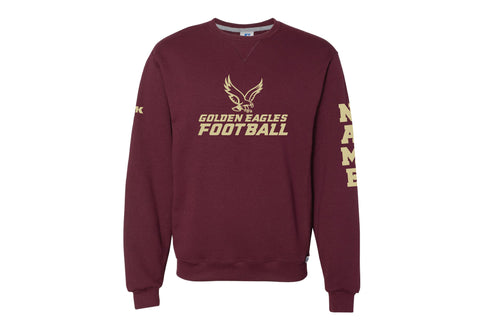 Berkeley Eagles Football Cotton Crewneck Sweatshirt - Maroon