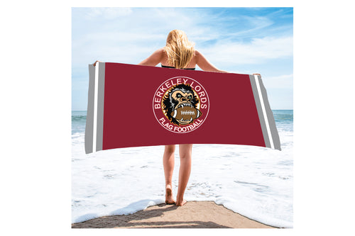 Berkeley Lords Flag Football Sublimated Beach Towel