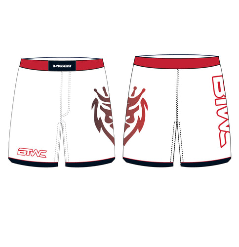 Bitetto Trained Sublimated Fight Shorts - White - 5KounT