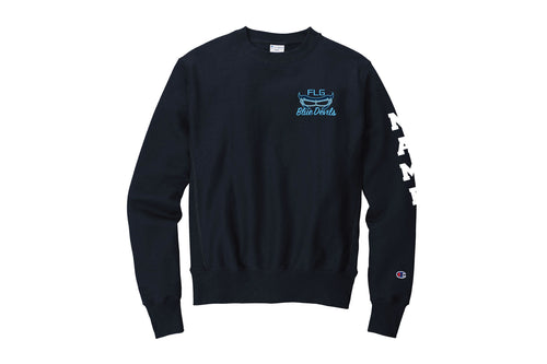 Blue Devils Lax Champion  Reverse Weave Crewneck Sweatshirt - Navy