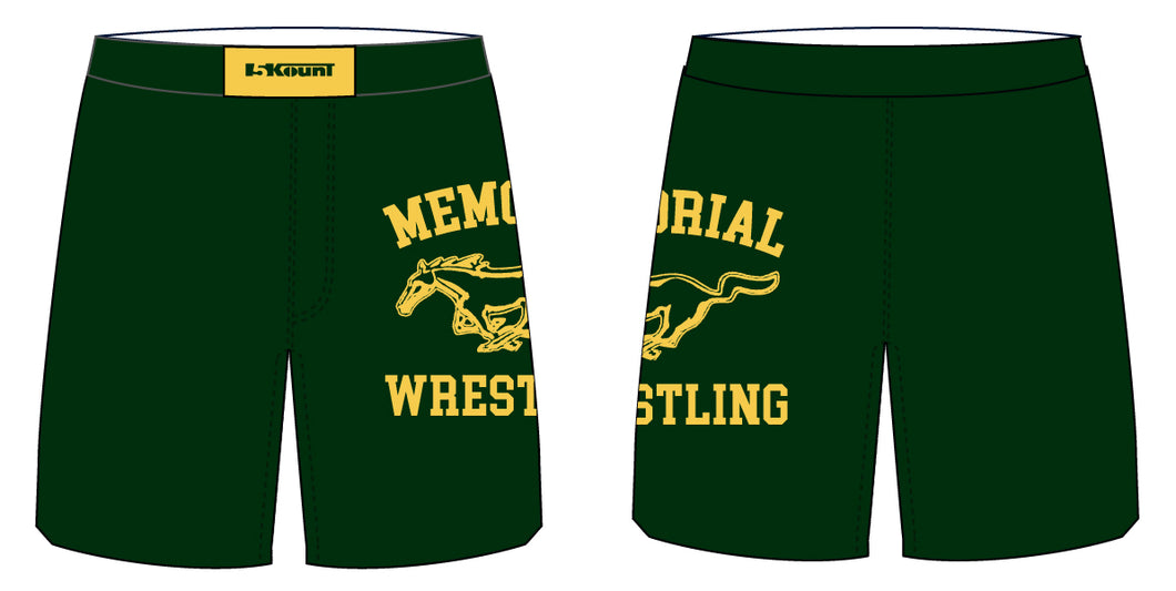 Brick Memorial Sublimated Fight Shorts - Green - 5KounT