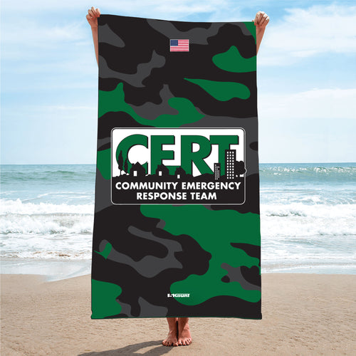CERT Response Team Sublimated Beach Towel - 5KounT