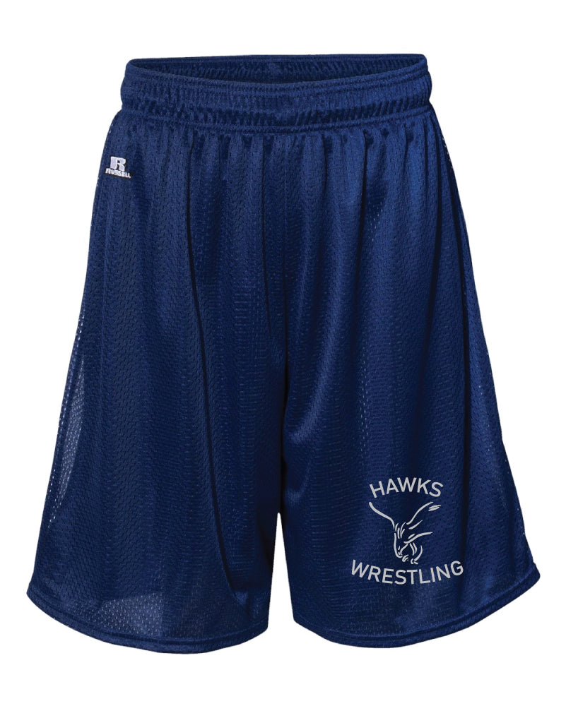 CMS Hawks Wrestling Russell Athletic  Tech Shorts - Navy - 5KounT2018