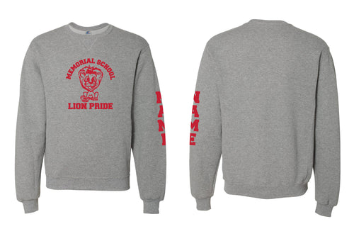 Memorial Elementary School Russell Athletic Cotton Crewneck Sweatshirt -  Grey