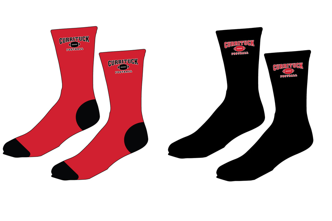 Currituck Football Sublimated Socks - Red/Black - 5KounT