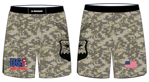 USA Wrestling Air Force Sublimated Fight Shorts - 5KounT2018