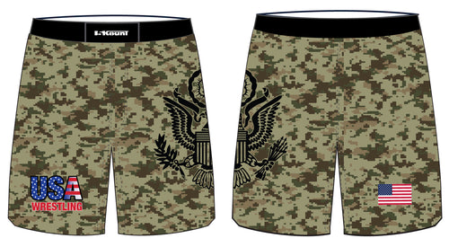 USA Wrestling Army Sublimated Fight Shorts - 5KounT2018