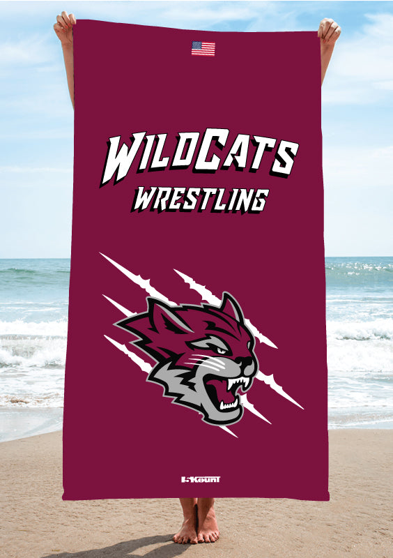 Wildcats Wrestling Sublimated Beach Towel - 5KounT2018