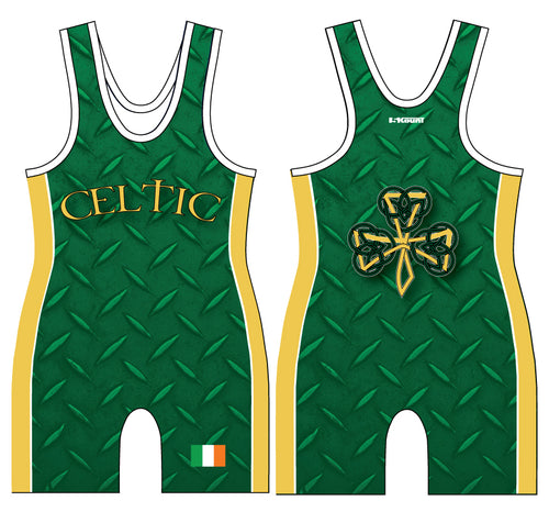 Celtic Wrestling Sublimated Singlet - Green/Yellow - 5KounT