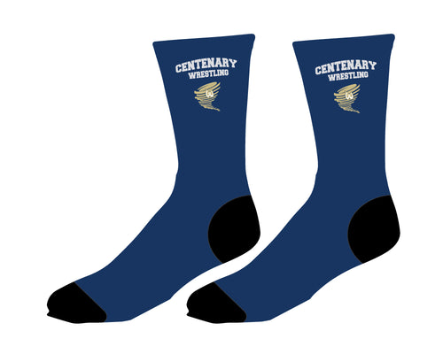 Centenary Wrestling Sublimated Socks Navy Blue/Gold - 5KounT2018