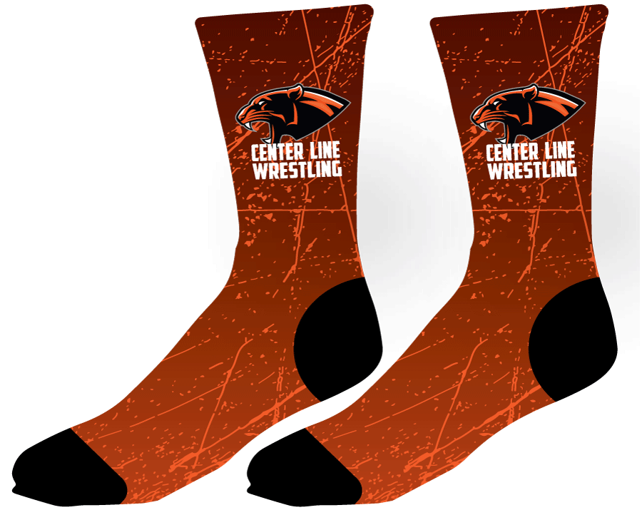 Centerline Panthers Wrestling Sublimated Socks - 5KounT