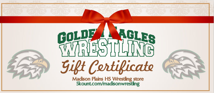 Madison Plains HS Wrestling Gift Certificate - 5KounT