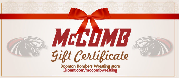McComb Wrestling Panthers Gift Certificate - 5KounT