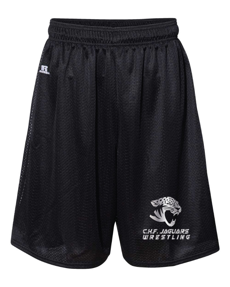 C.H.F. Jaguars Wrestling Russell Athletic Tech Shorts - Black - 5KounT2018