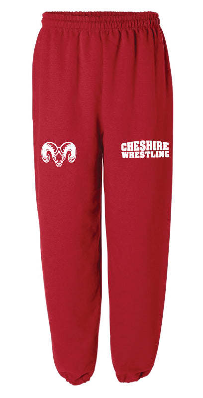 Cheshire Rams Cotton Sweatpants - Red - 5KounT