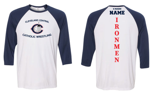 Cleveland Central Catholic Wrestling Baseball Shirt - Navy/White - 5KounT