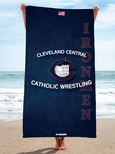 Cleveland Central Catholic Wrestling Sublimated Beach Towel - 5KounT2018