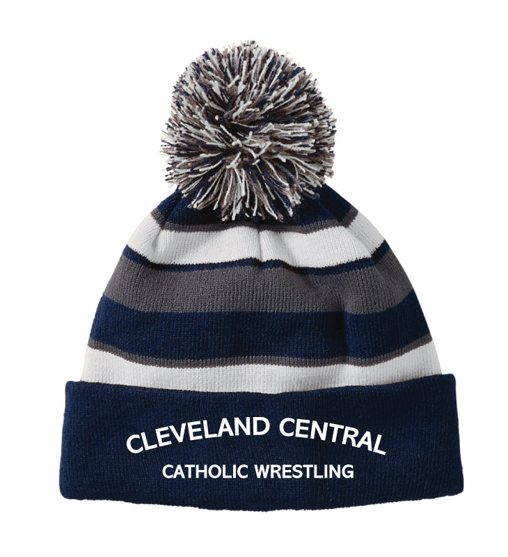 Cleveland Central Catholic Wrestling Pom Beanie - Navy - 5KounT